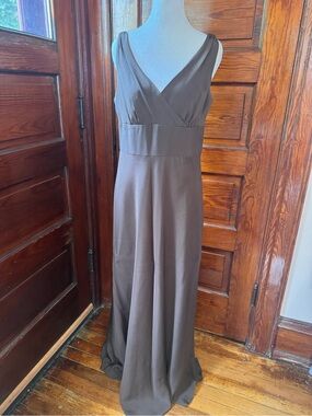 J.Crew Sophia Silk Evening Gown – Size 10 – Espresso Brown / Cocoa Brown